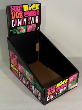 🍭 NEE DOH NICE CUBE CANDY SWIRL SUPER SOLID SQUISH! EMPTY STORE DISPLAY BOX 🍭